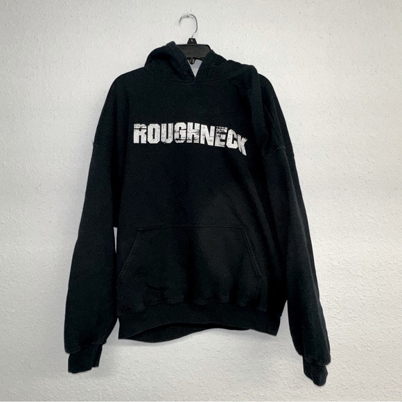 Gildan Other - Men’s black Gildan sweatshirt hoodie with ROUGHNECK on front sz 2XL